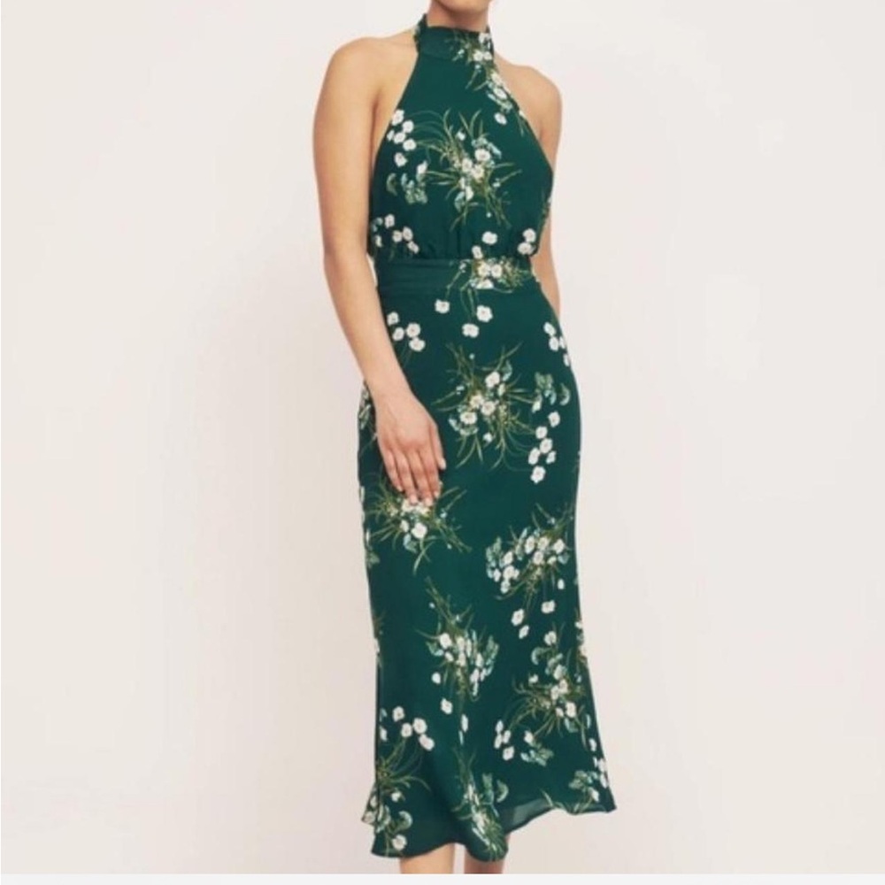 Reformation Lizbeth Backless Floral Dress